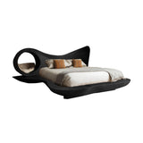 Auraloop Circle Sculpted Solid Wood Headboard and Bed Frame