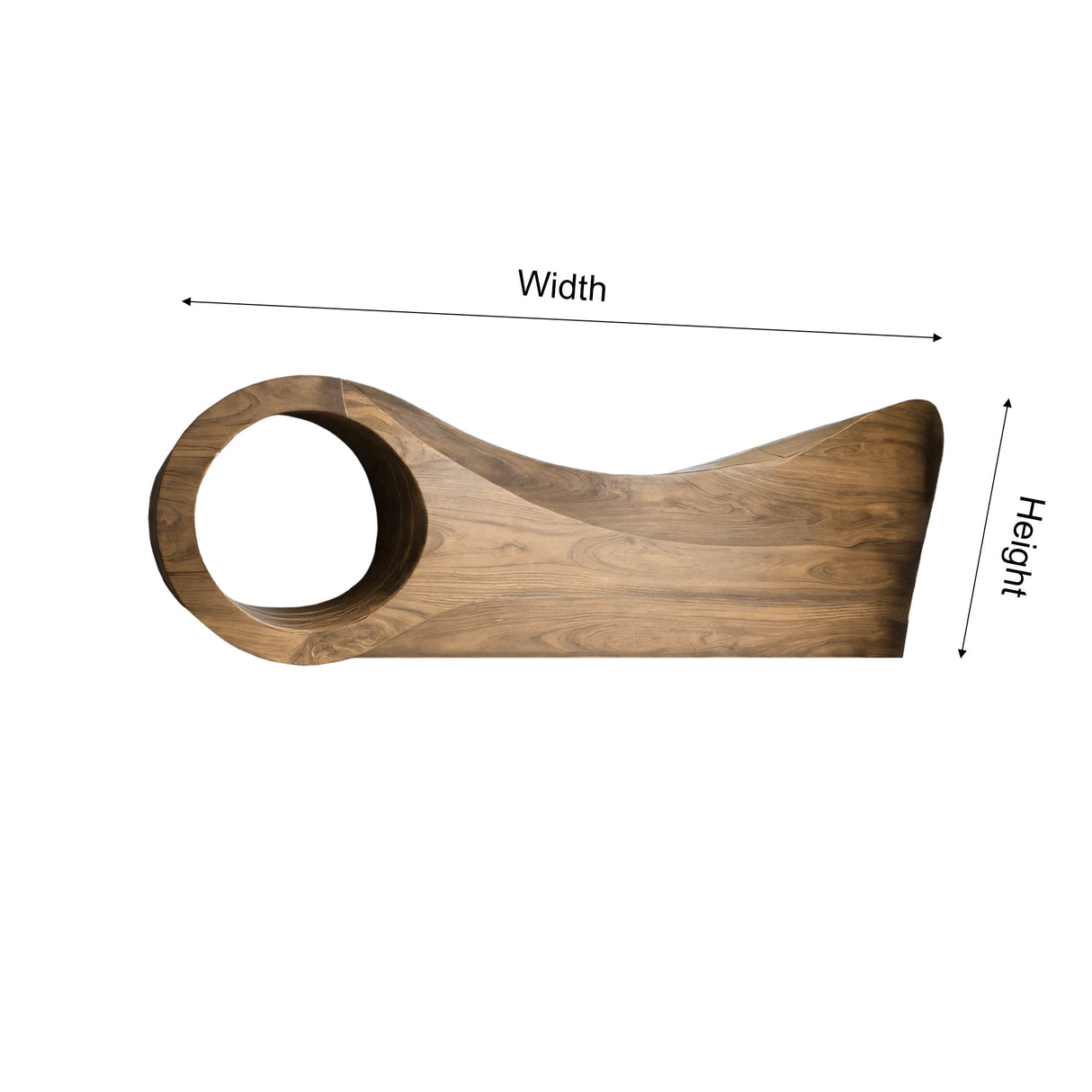 Auraloop Circle Sculpted Solid Wood Headboard and Bed Frame