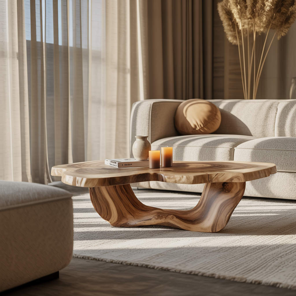 Aurea Flow-Form Sculptural Coffee Table