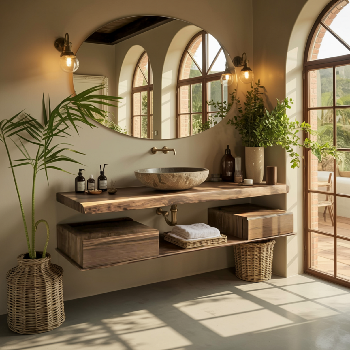 Aurea Flow II Floating Bathroom Vanity with Drawers