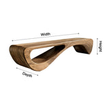 Aurea Loop Sculptural Solid Wood Indoor Bench - Timberustic Bench