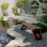 Aurea Organic Modern Solid Wood Bench