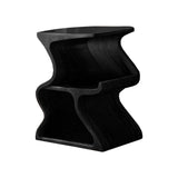 Aurea Wave Sculptural Solid Wood Record Player Stand