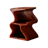 Aurea Wave Sculptural Solid Wood Record Player Stand