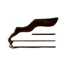 Aurel Sculpted Solid Wood Wine Display Shelf Dark Walnut - Timberustic Wine Display Shelf
