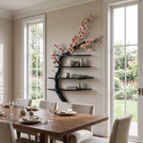 Aurelbloom Handcrafted Solid Wood Tree-Inspired Bookshelf