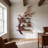 Aurelbloom Handcrafted Solid Wood Tree-Inspired Bookshelf