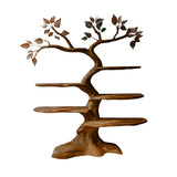 Aurelgrove Handcrafted Solid Wood Tree Bookshelf