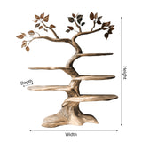 Aurelgrove Handcrafted Solid Wood Tree Bookshelf