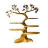 Aurelgrove Handcrafted Solid Wood Tree Bookshelf