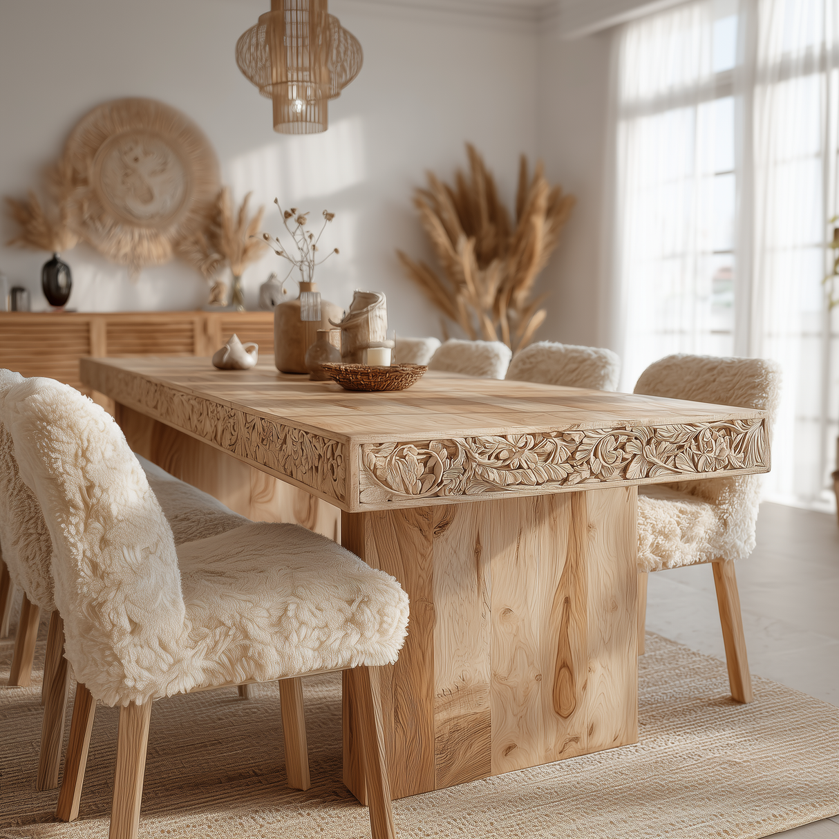 Aurelia Handcrafted Solid Wood Dining Table - Timberustic Dining Table