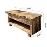 Aurelia Live Edge Solid Wood Freestanding Bathroom Vanity with Drawers - Timberustic Freestanding Bathroom Vanity with Drawers