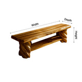Aurelia Twist Natural Wood Bed Bench - Timberustic Bed Bench