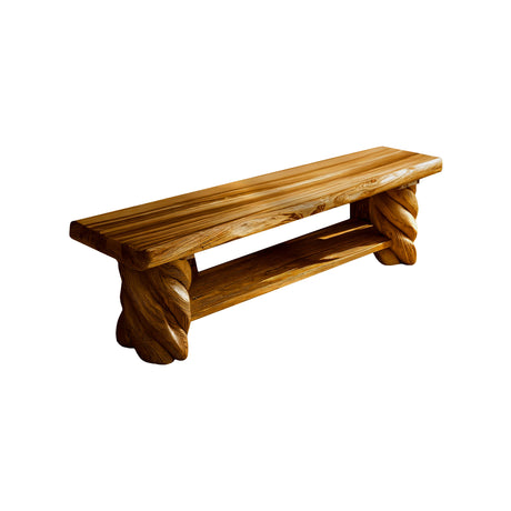 Aurelia Twist Natural Wood Bed Bench