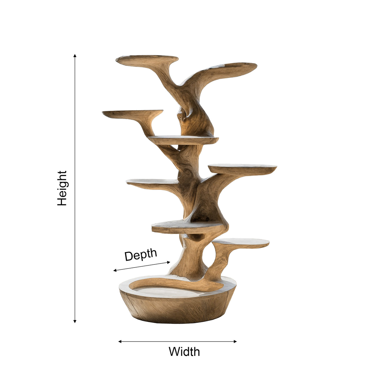 Aurelian Sculpted Solid Wood Tree-Inspired Cat Tree Shelf - Timberustic Tree-Inspired Cat Tree Shelf