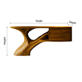 Aurelin Arc Handcrafted Wood Console Table