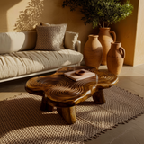 Aurelin Bloom III Solid Wood Hand Carved Coffee Table
