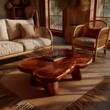 Aurelin Bloom III Solid Wood Hand Carved Coffee Table