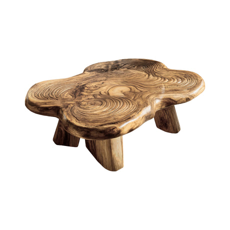 Aurelin Bloom III Solid Wood Hand Carved Coffee Table