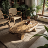 Aurelin Bloom II Solid Wood Hand Carved Coffee Table