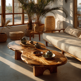 Aurelin Bloom IV Solid Wood Organic Coffee Table