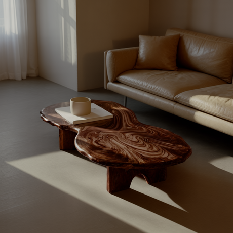 Aurelin Bloom IV Solid Wood Organic Coffee Table