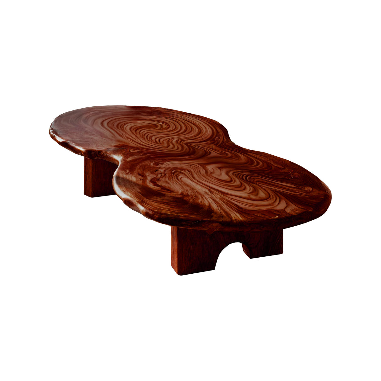 Aurelin Bloom IV Solid Wood Organic Coffee Table
