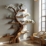 Aurelin Bloom Solid Wood Tree Bookshelf
