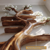 Aurelin Bloom Solid Wood Tree Bookshelf - Timberustic Tree Bookshelf