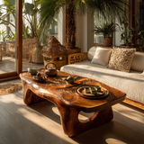 Aurelin Bloom VI Solid Wood Hand Carved Coffee Table