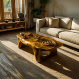 Aurelin Bloom VI Solid Wood Hand Carved Coffee Table