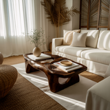 Aurelin Bloom VI Solid Wood Hand Carved Coffee Table