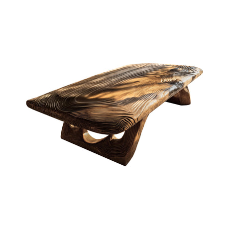 Aurelin Bloom V Solid Wood Hand Carved Coffee Table