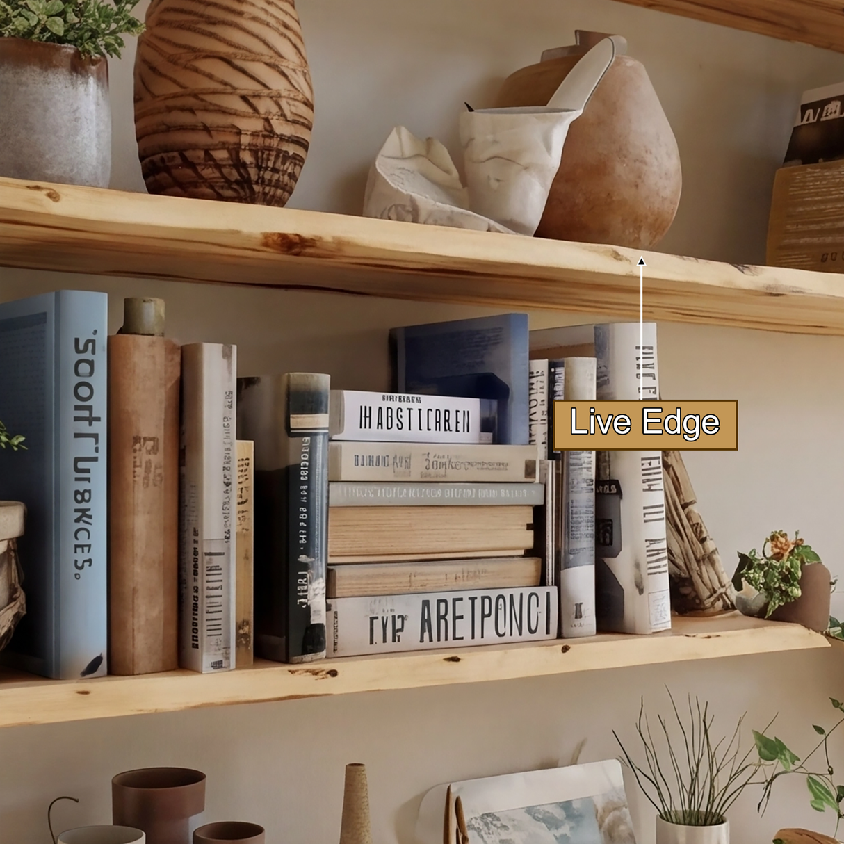 Aurelin Bloom Wall-Mounted Tree Bookshelf - Timberustic Tree Bookshelf