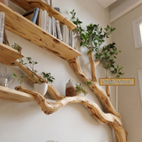 Aurelin Bloom Wall-Mounted Tree Bookshelf - Timberustic Tree Bookshelf