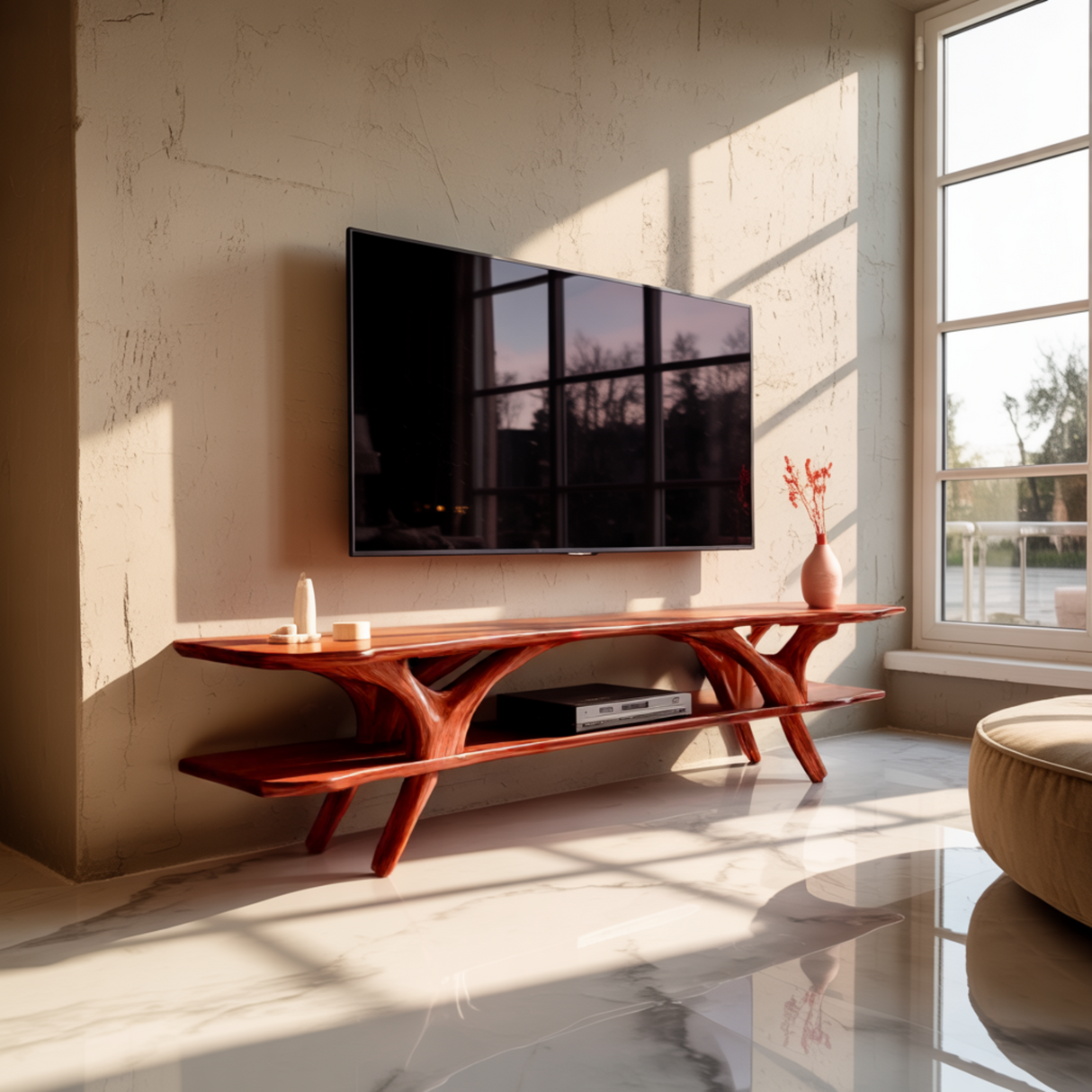 Aurelin Branchcrest Solid Wood TV Console