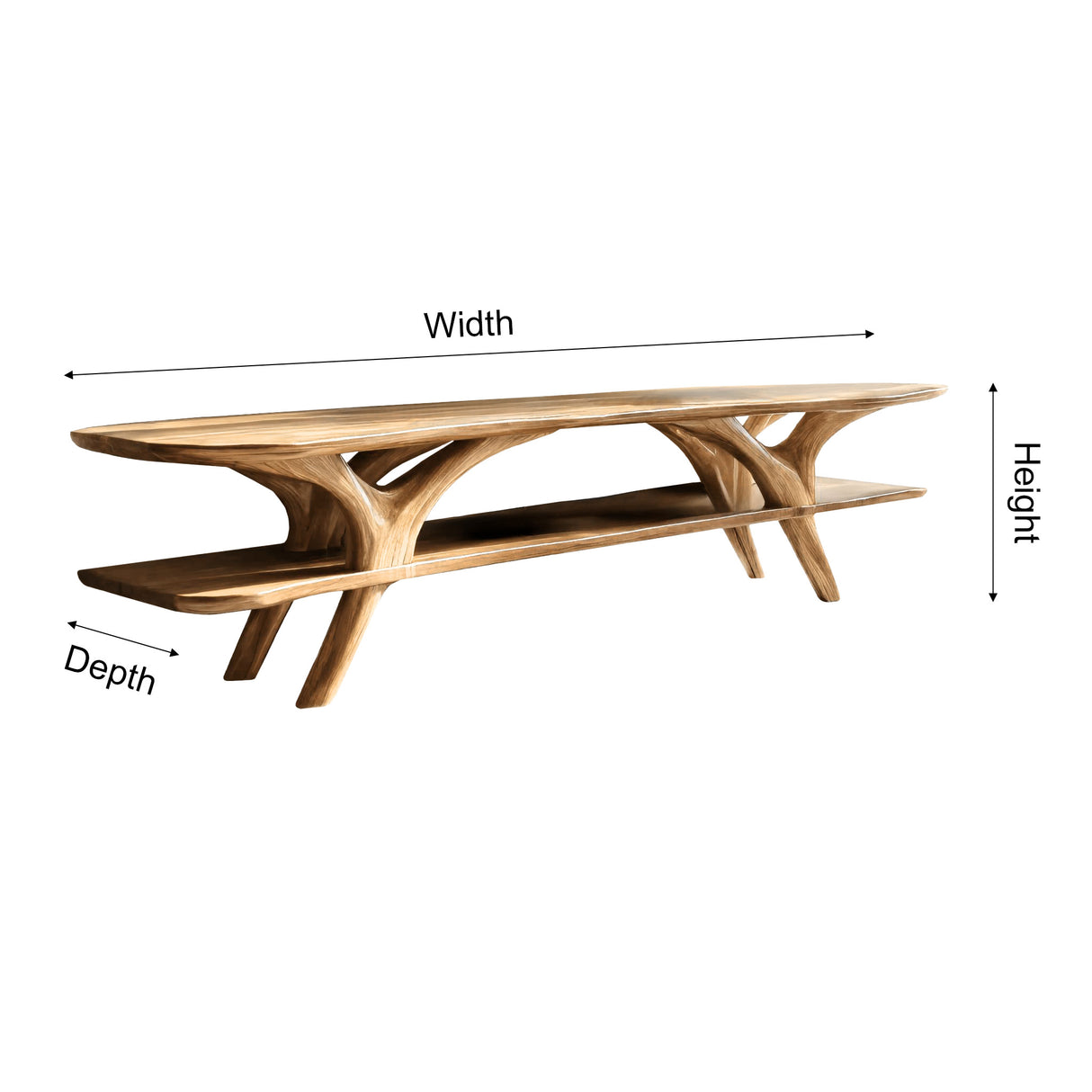 Aurelin Branchcrest Solid Wood TV Console