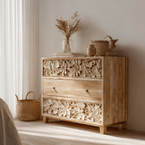 Aurelin Carve Solid Wood Dresser Cabinet