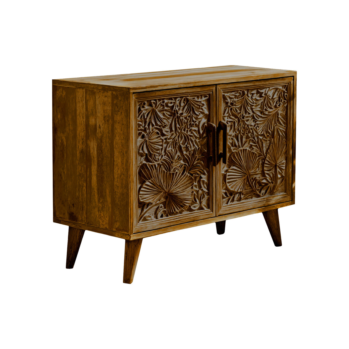 Aurelin Carve Solid Wood Sideboard Cabinet