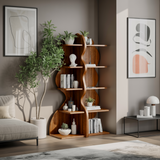 Aurelin Double Wave Solid Wood Bookshelf