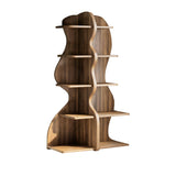 Aurelin Double Wave Solid Wood Bookshelf