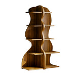 Aurelin Double Wave Solid Wood Bookshelf