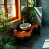 Aurelin Drift Live Edge Floating Bathroom Vanity
