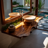 Aurelin Drift Live Edge Floating Bathroom Vanity