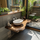 Aurelin Drift Live Edge Floating Bathroom Vanity