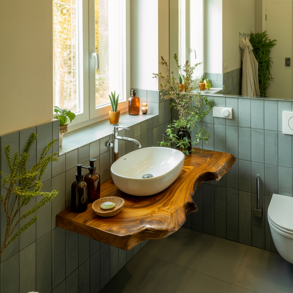 Aurelin Drift Live Edge Floating Bathroom Vanity