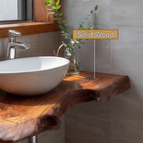 Aurelin Drift Live Edge Floating Bathroom Vanity - Timberustic Floating Bathroom Vanity