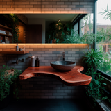 Aurelin Drift Organic Wood Floating Bathroom Vanity