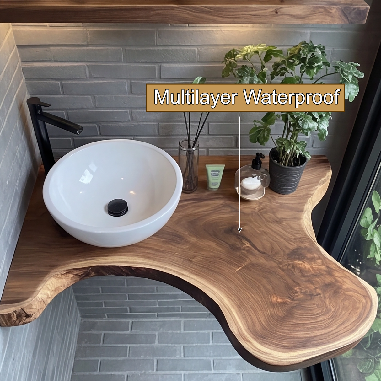 Aurelin Drift Organic Wood Floating Bathroom Vanity - Timberustic Floating Bathroom Vanity