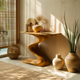 Aurelin Flow Solid Wood Console Table